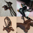 Compact Dachshund Bag Pendant Keychain