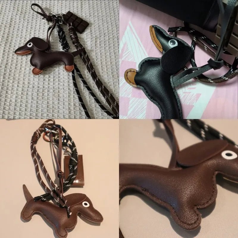 Yogodlns Dachshund Bag Pendant Keychain - Nylon Lanyard Car Key Ring Gift Ultra