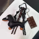 Compact Dachshund Bag Pendant Keychain