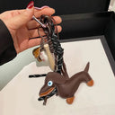 Compact Dachshund Bag Pendant Keychain
