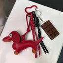 Compact Dachshund Bag Pendant Keychain