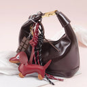Compact Dachshund Bag Pendant Keychain
