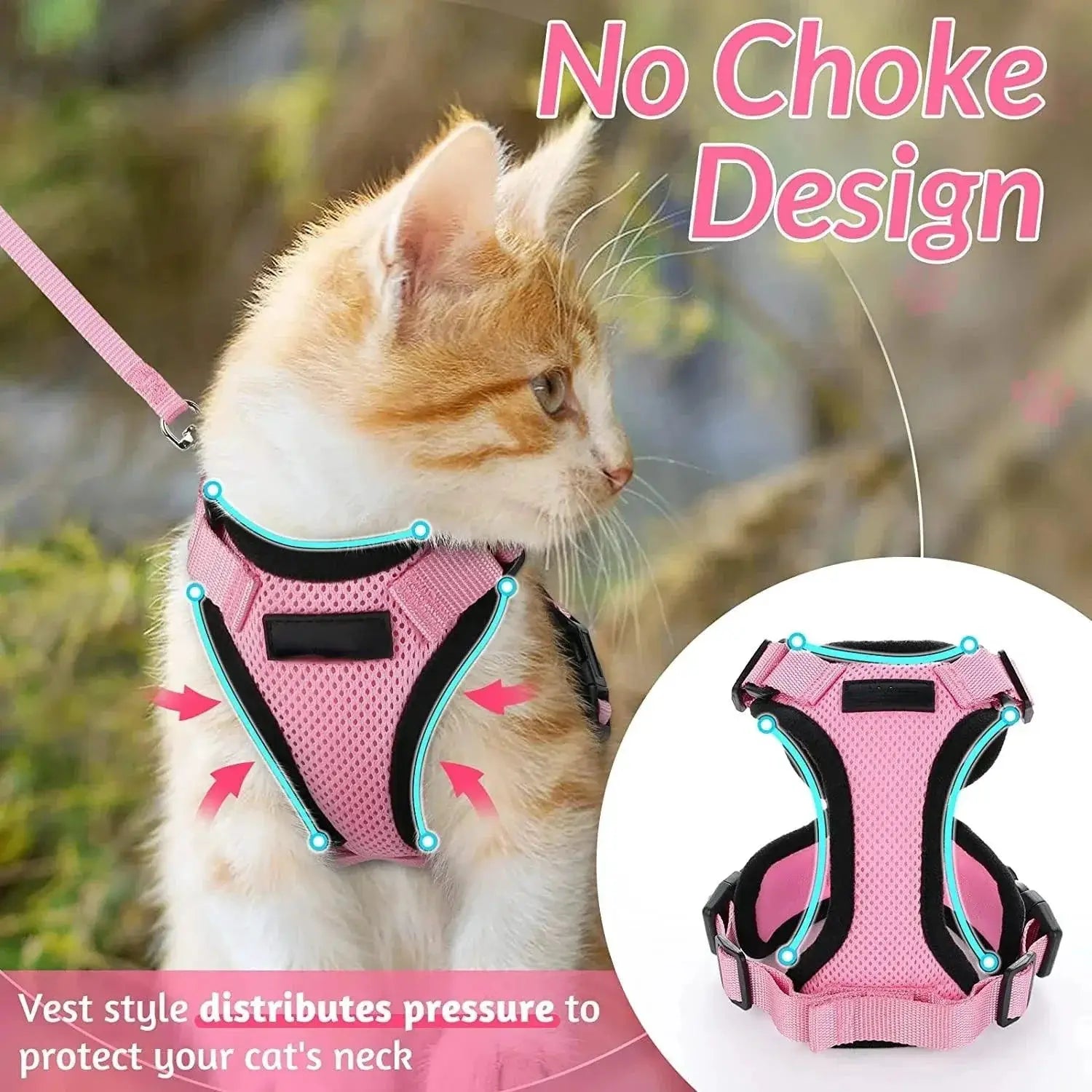YOKEE Cat Harness and Leash Set for Small Cats Comfort