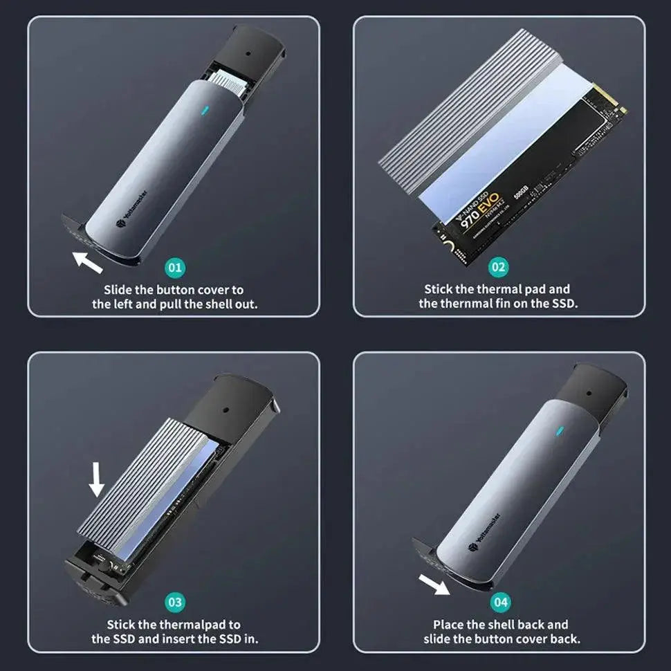 Yottamaster Dual Protocol SSD Enclosure High Speed Storage