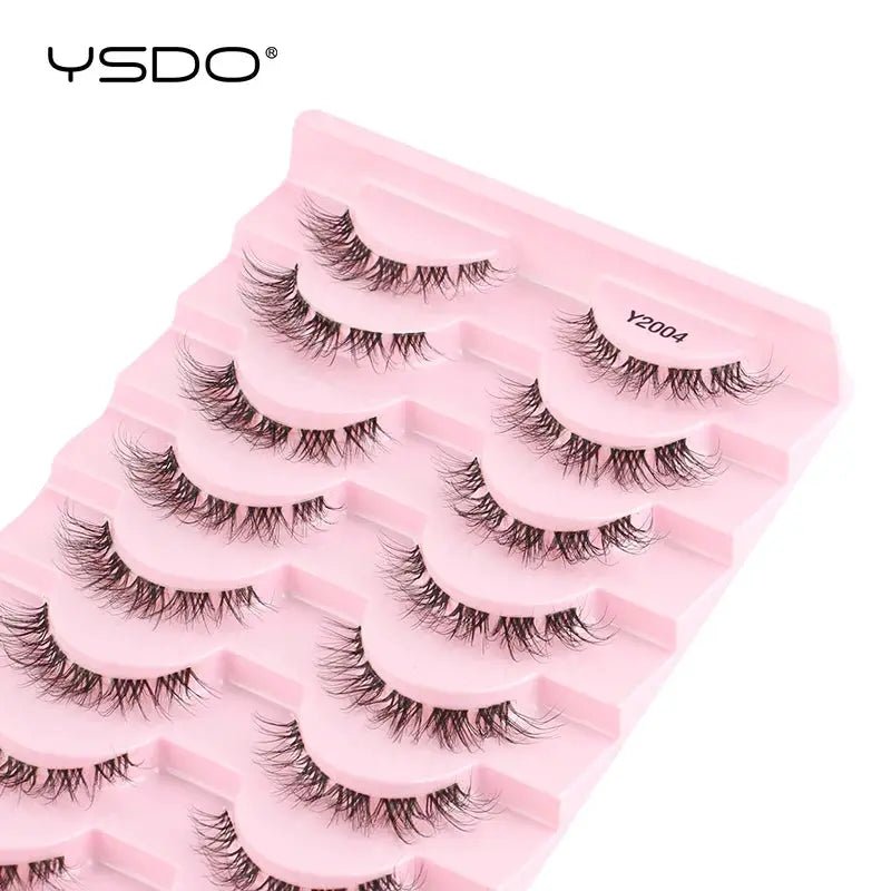YSDO DIY Half Eyelashes 3D Cat Eye False Lashes Natural Full Look Cruelty Free