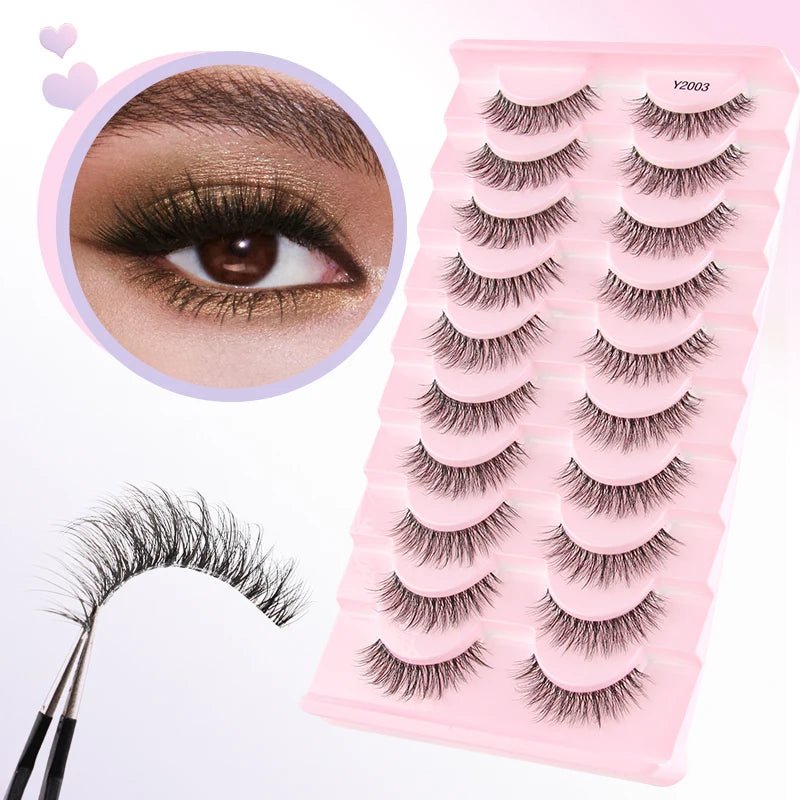 YSDO DIY Half Eyelashes 3D Cat Eye False Lashes Natural Full Look Cruelty Free