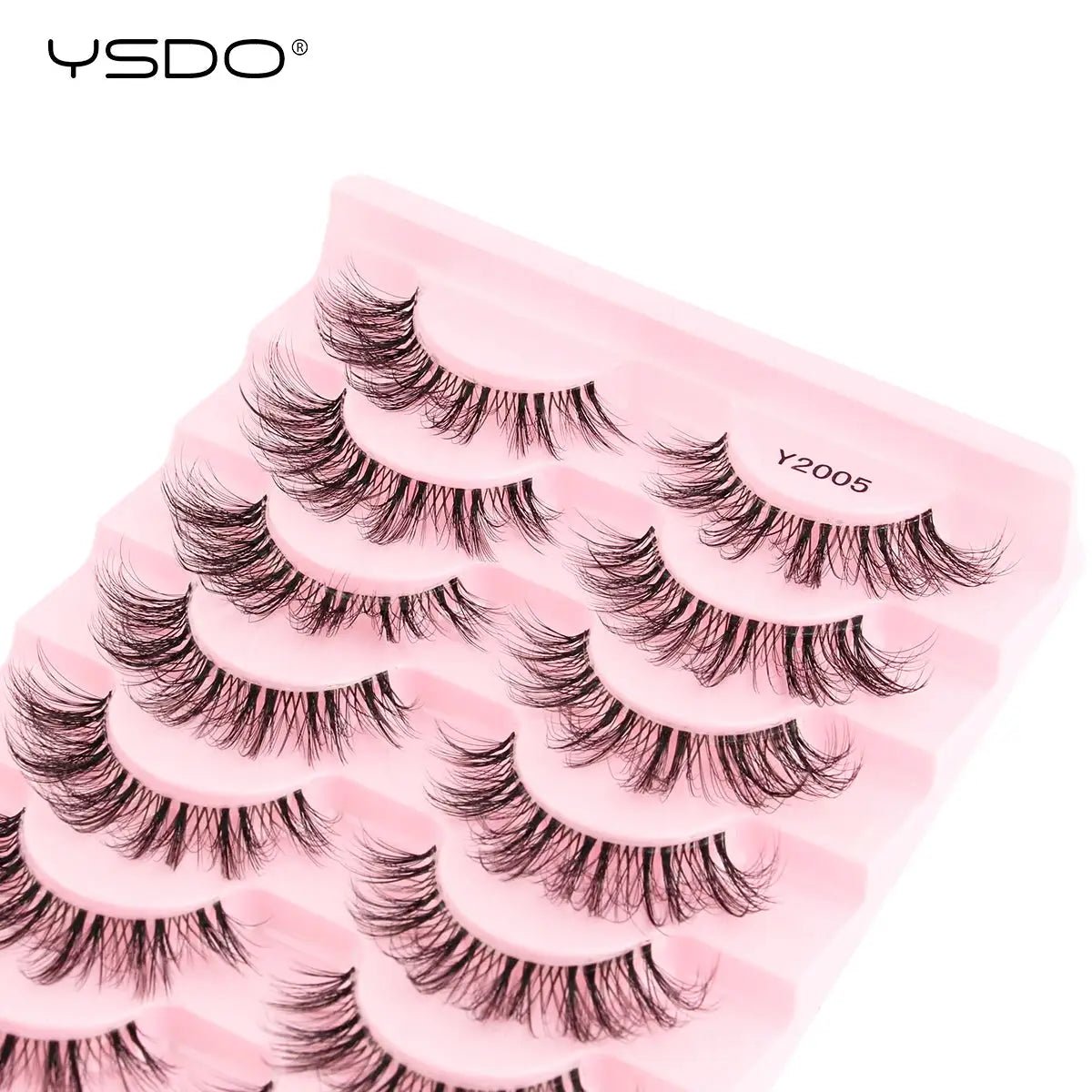 YSDO DIY Half Eyelashes 3D Cat Eye False Lashes Natural Full Look Cruelty Free