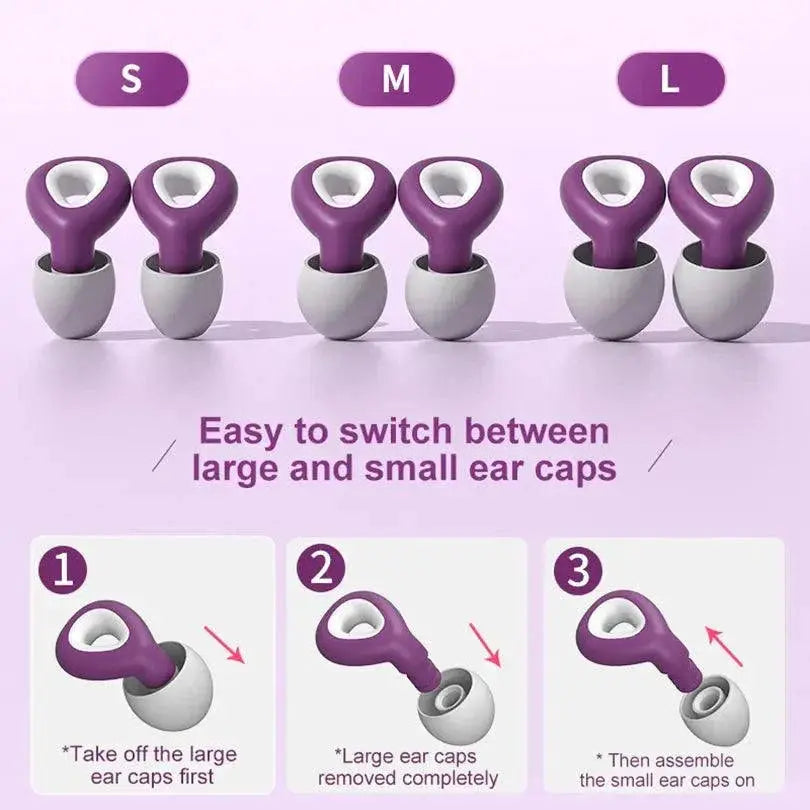 YUNGLR Tranquility Waterproof Earplugs Noise Reduction Sleep
