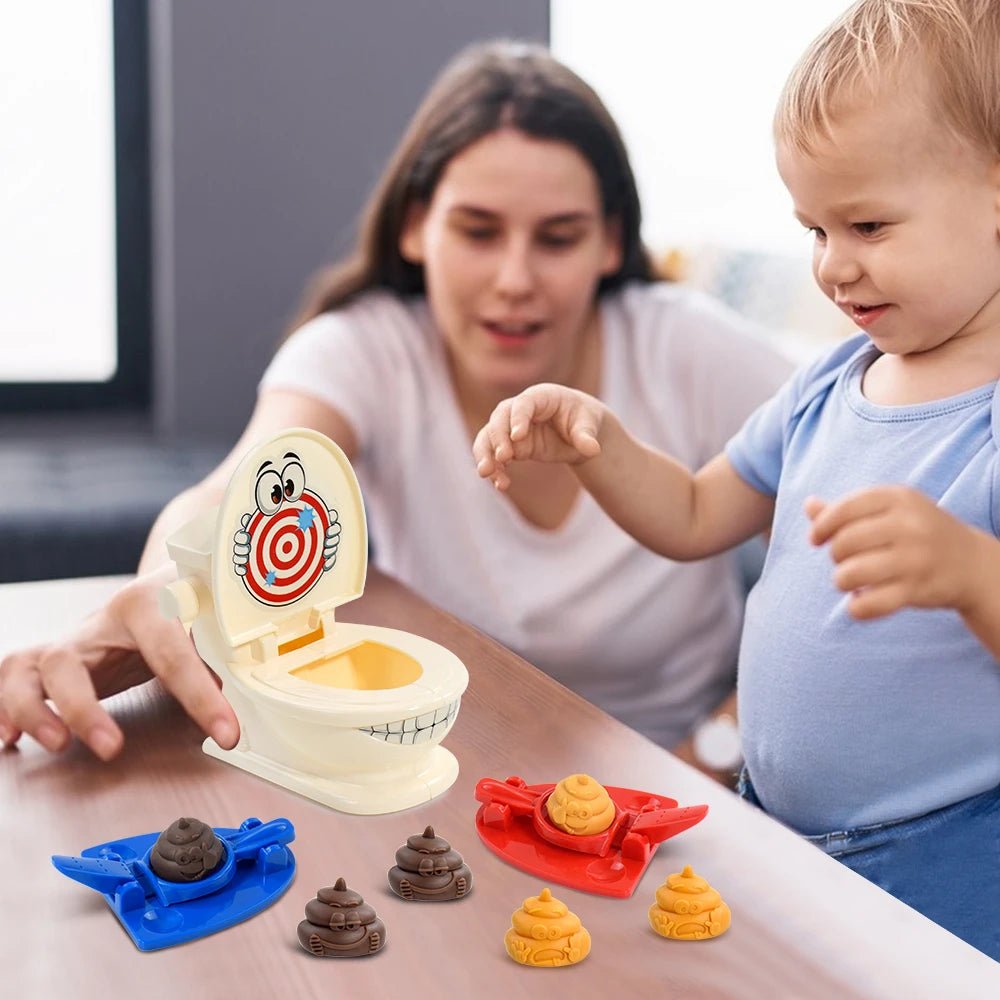 ZenPlay Mini Toilet Stress Toy Two Player Catapult Game - Fast Stress Relief Now