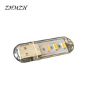 ZHMZH 3LEDs 1.5W Reading Lamps USB Night Lights Mini Book Light