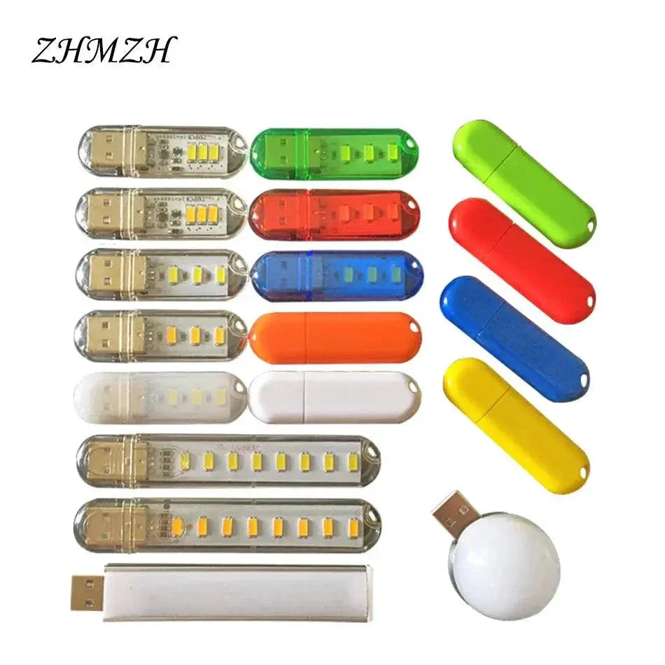 ZHMZH USB Mini 3LED Reading Light 1.5W Book Night Lamp