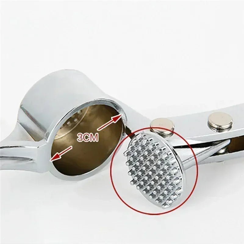 Zinc Alloy Manual Garlic Press And Ginger Crusher Easy Clean Kitchen Gadget Plus