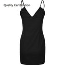 Zipper Party Dress Stylish V-Collar Club Wear for Women