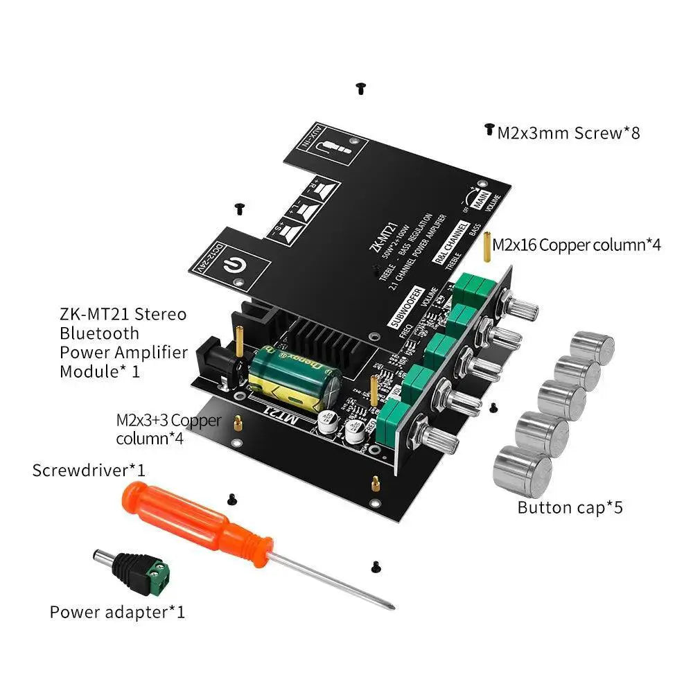 ZK MT21 Bluetooth Subwoofer Amplifier Enhanced Audio