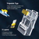 ZoeRax Cat6 Pass Through RJ45 Connectors Networking Solution