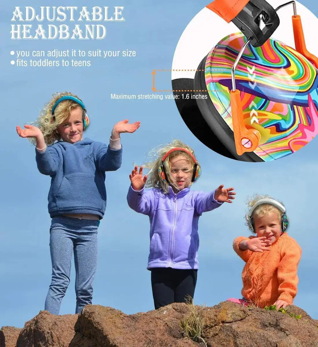 ZOHAN Kids Noise Canceling Earmuffs Adjustable Protection