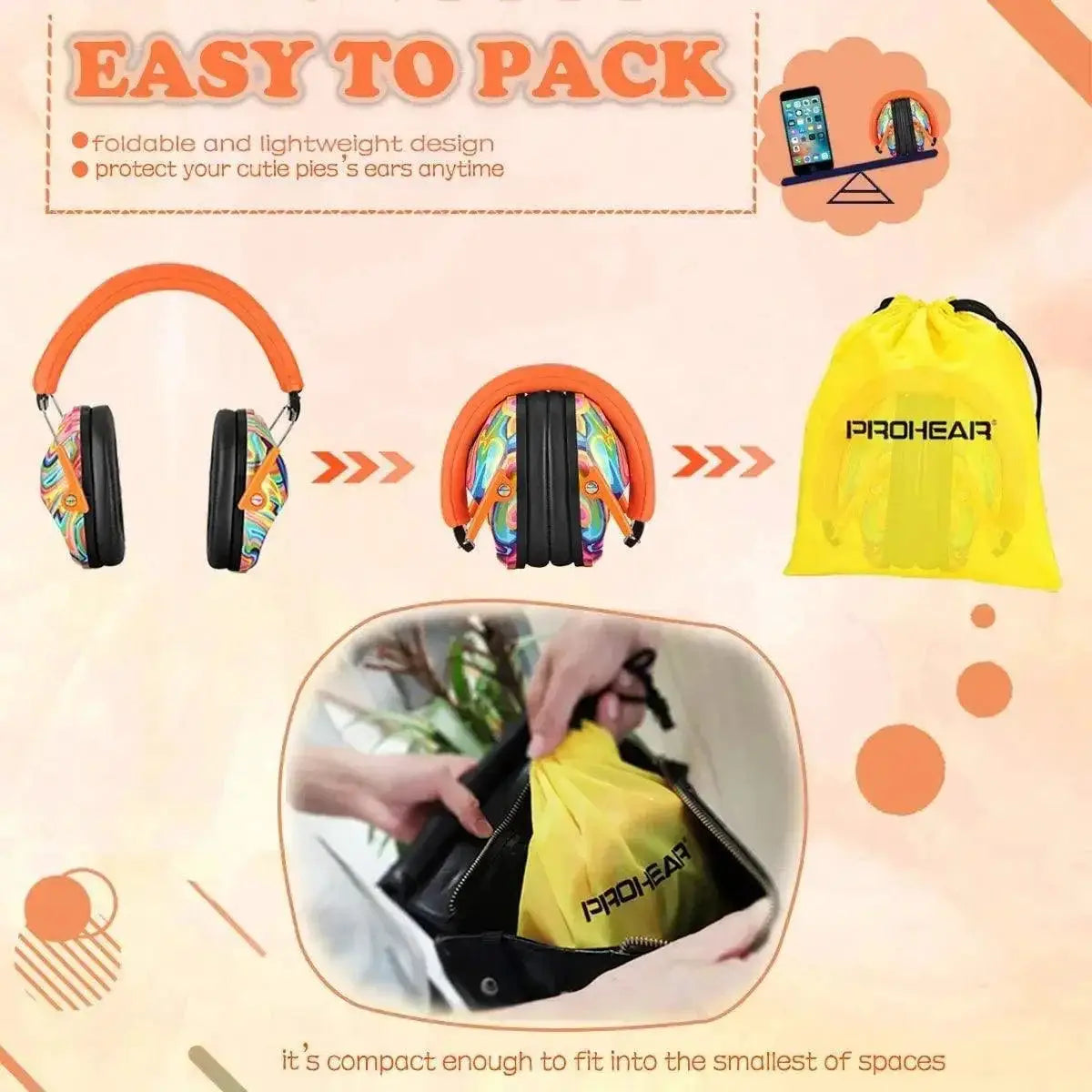 ZOHAN Kids Noise Canceling Earmuffs Adjustable Protection