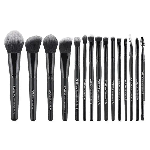 ZOREYA Black Makeup Brush Set for Flawless Finish Kit