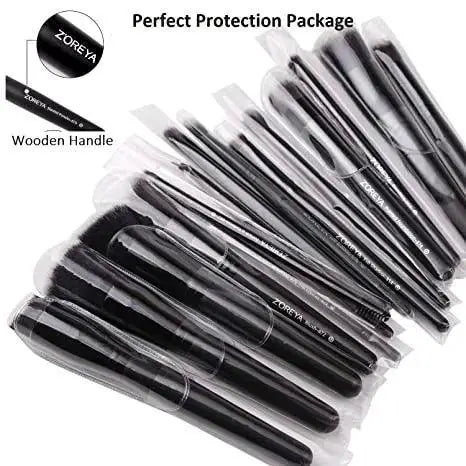 ZOREYA Black Makeup Brush Set for Flawless Finish Kit