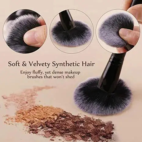 ZOREYA Black Makeup Brush Set for Flawless Finish Kit